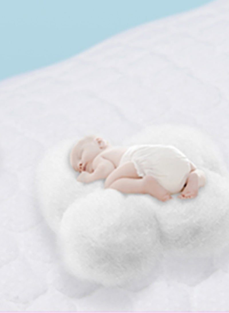 Little Story - Pack Of 100 Portable Disposable Diaper Changing Soft Waterproof Mats - Blue - Image 1