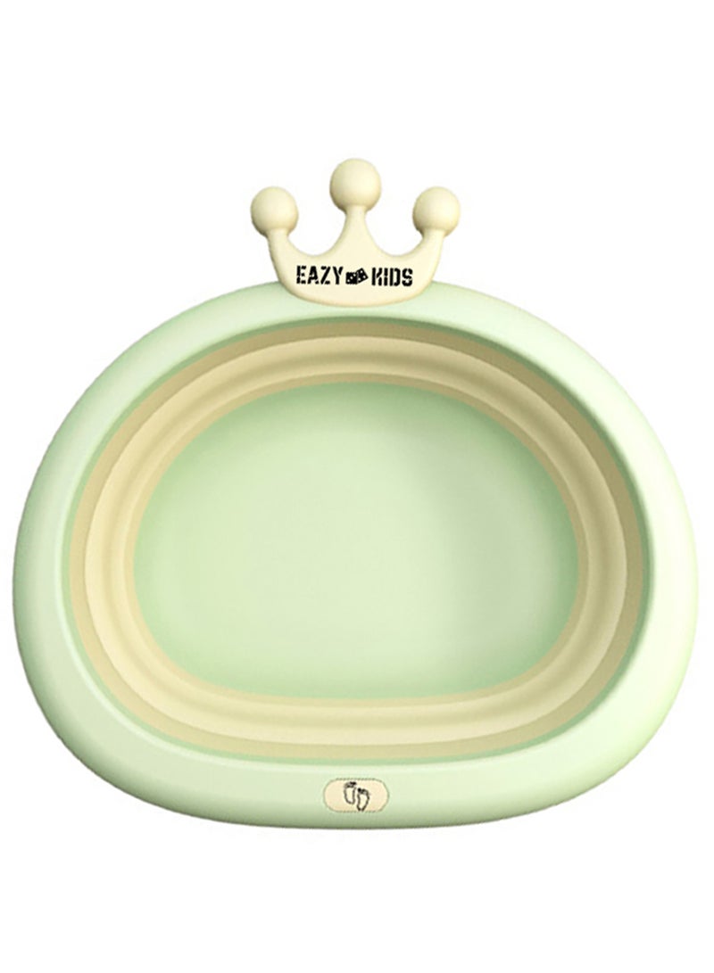 Eazy Kids Collapsible Royal Wash Basin For Baby - Green  - Image 1