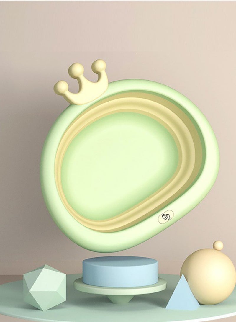 Eazy Kids Collapsible Royal Wash Basin For Baby - Green  - Image 3