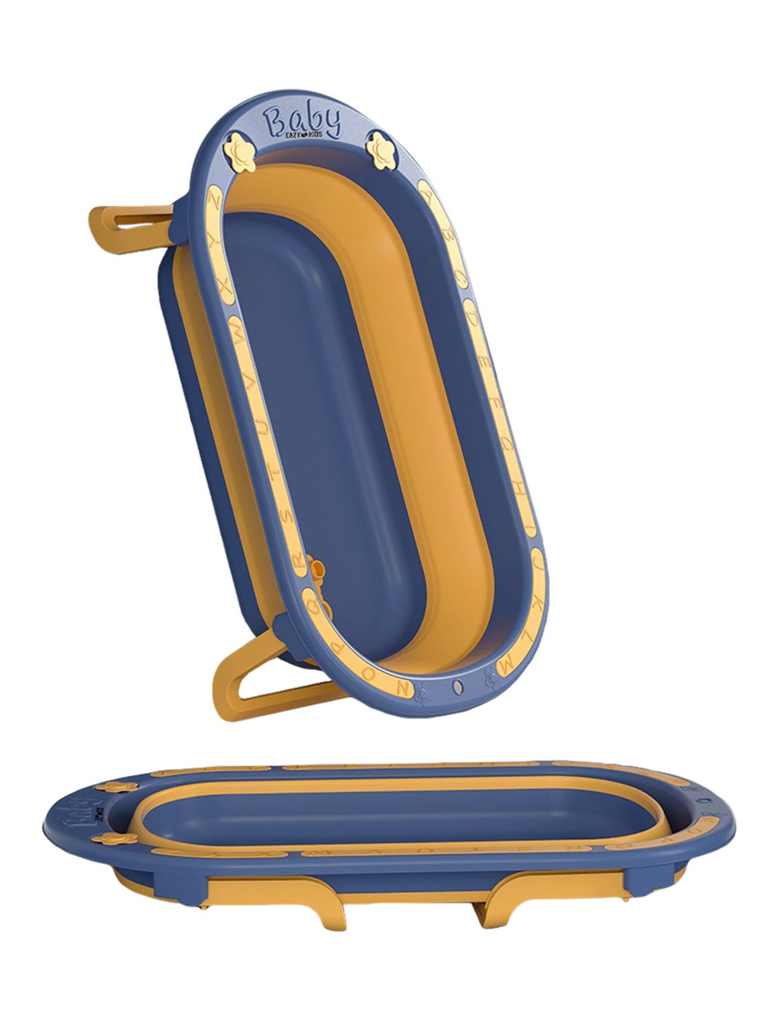 Eazy Kids Folding Bath Tub For Newborn With Soft Edges, 0-6 Years, Blue