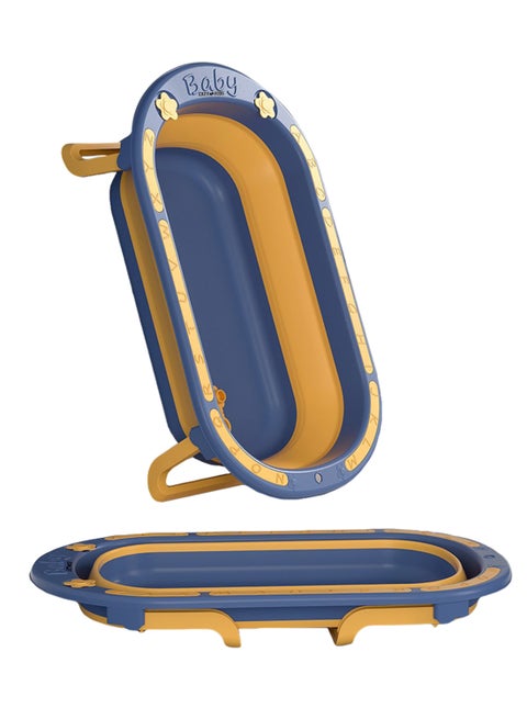 Folding Bath Tub For Newborn With Soft Edges, 0-6 Years, Blue