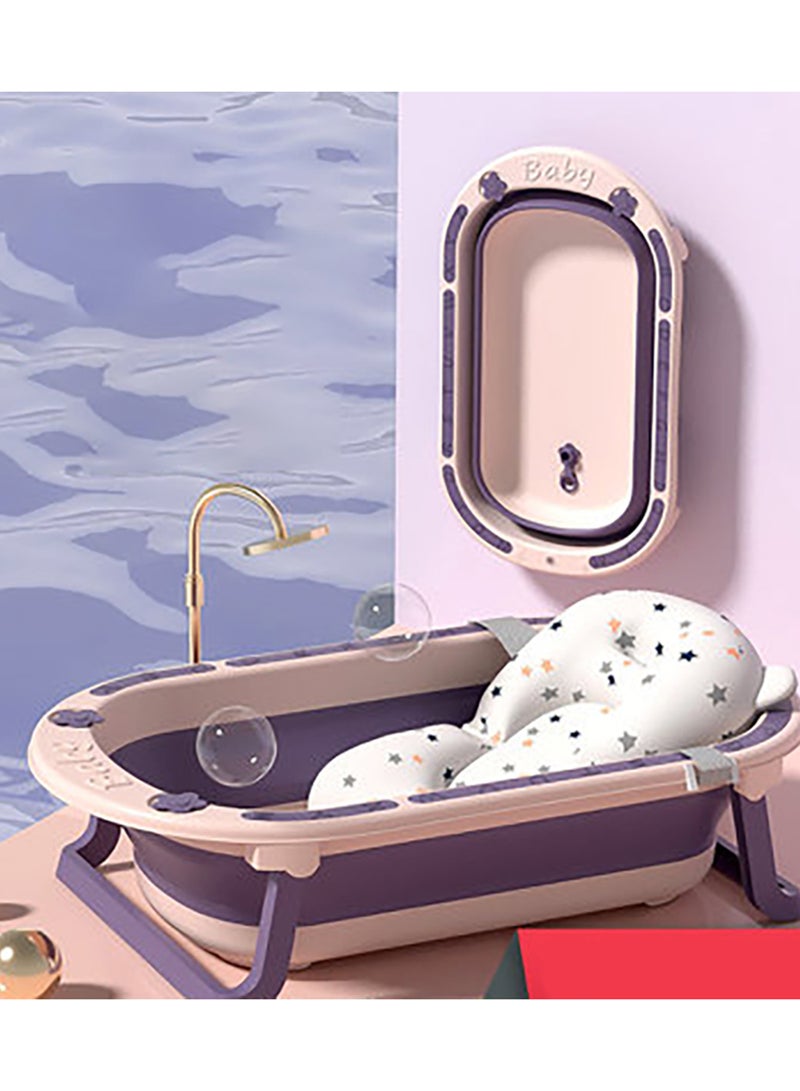 Eazy Kids Folding Bath Tub For Newborn With Soft Edges, 0-6 Years, Purple  - Image 4