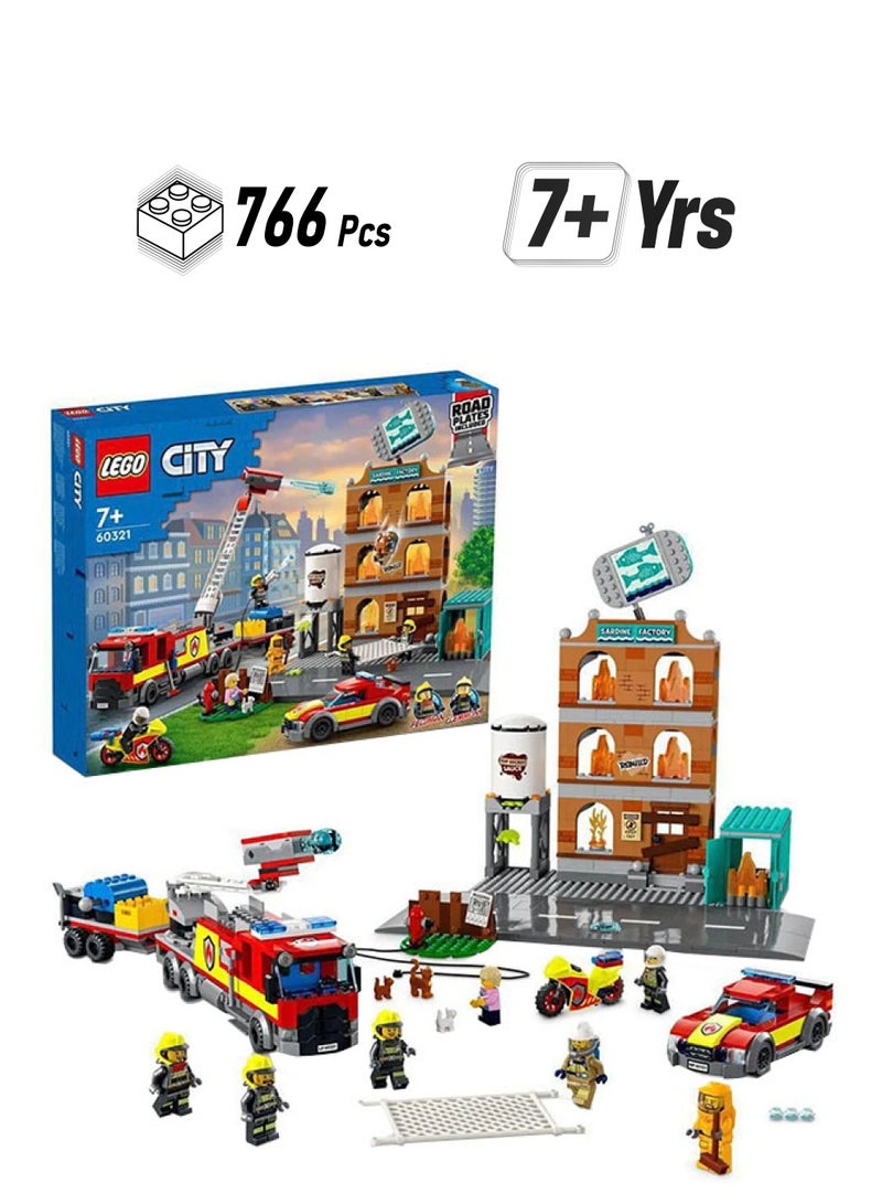 LEGO 60321 City Fire Brigade  Building Kit 766 Pieces 766 7+ Years - Image 1