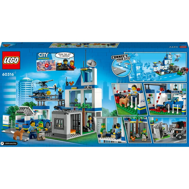 LEGO LEGO 60316 City Police Police Station Building Toy Set (668 Pieces)