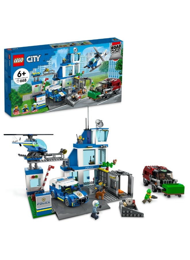 ليغو مجموعة قسم الشرطة 60316 من LEGO® City للأطفال بعمر 6 سنوات أو أكثر (668 قطعة) - Image 1