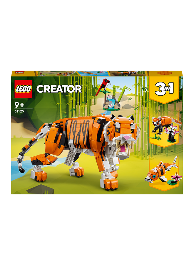 LEGO 6379824 6379824 Creator 3In1 Majestic Tiger 31129 Building Kit; Animal Toys For Kids, Featuring A Tiger, Panda And Koi Fish; Creative Gifts For Kids Aged 9+ Who Love Imaginative Play (755 Pieces) 9+ Years 755 9+ Years  - Image 2