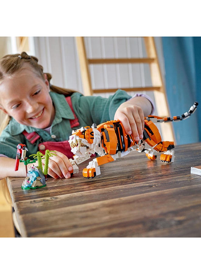 LEGO 6379824 6379824 Creator 3In1 Majestic Tiger 31129 Building Kit; Animal Toys For Kids, Featuring A Tiger, Panda And Koi Fish; Creative Gifts For Kids Aged 9+ Who Love Imaginative Play (755 Pieces) 9+ Years 755 9+ Years  - Image 3