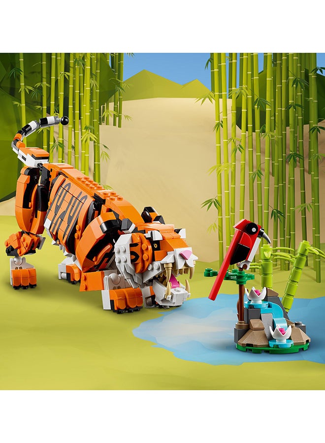 LEGO 6379824 6379824 Creator 3In1 Majestic Tiger 31129 Building Kit; Animal Toys For Kids, Featuring A Tiger, Panda And Koi Fish; Creative Gifts For Kids Aged 9+ Who Love Imaginative Play (755 Pieces) 9+ Years 755 9+ Years  - Image 4