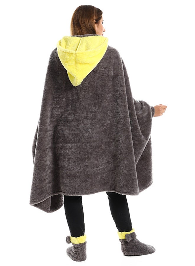 snooze Wearable Blanket Set 3 Pieces Combination Grey/Yellow 130x110cm  - Image 2