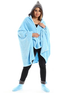 snooze Wearable Blanket Set 3 Pieces Combination Light/Gray 130x110cm  - Image 5