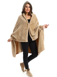 snooze Wearable Blanket Set 3 Pieces Combination Beige/Dark Green 130x110cm  - Image 1