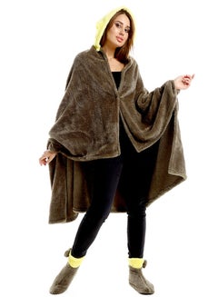 snooze Wearable Blanket Set 3 Pieces Combination Dark/Yellow 130x110cm  - Image 1