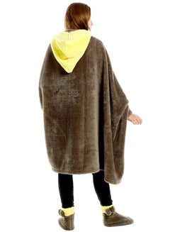 snooze Wearable Blanket Set 3 Pieces Combination Dark/Yellow 130x110cm  - Image 2