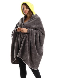 snooze Wearable Blanket Set 2 Pieces Combination Grey/Yellow 130x110cm  - Image 4