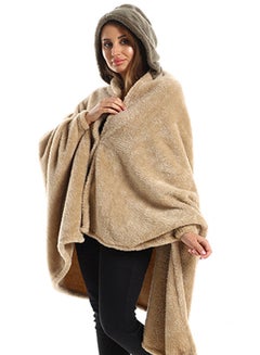 snooze Wearable Blanket Set 2 Pieces Combination Beige/Dark Green 130x110cm  - Image 4