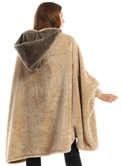 snooze Wearable Blanket Set 2 Pieces Combination Beige/Dark Green 130x110cm  - Image 2