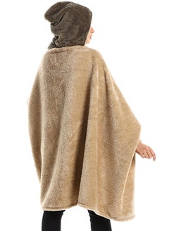 snooze Wearable Blanket Set 2 Pieces Combination Beige/Dark Green 130x110cm  - Image 5