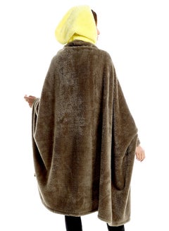 snooze Wearable Blanket Set 2 Pieces Combination Dark Green/Yellow 130x110cm  - Image 5