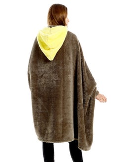 snooze Wearable Blanket Set 2 Pieces Combination Dark Green/Yellow 130x110cm  - Image 3