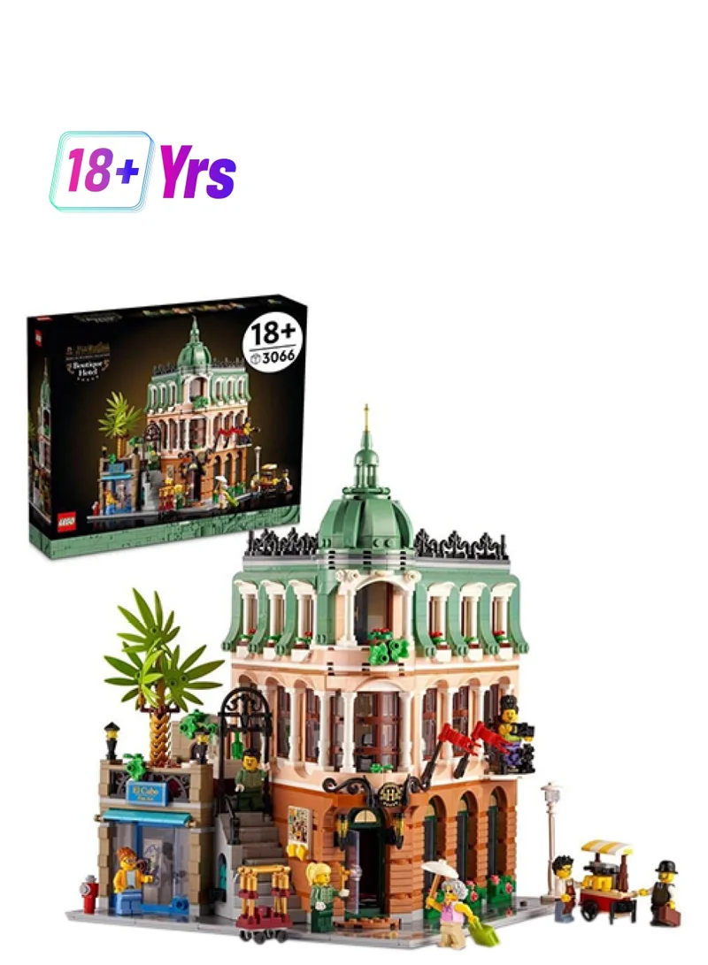 LEGO Icons Boutique Hotel 10297 Model Building Kit; Enjoy a Project for Adults Crafting a Luxurious  Hotel That’s Packed with Surprises; Includes 5 Detailed Sections and 7 Minifigures; For Ages 18+ (3,066 Pieces)