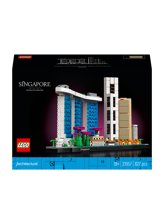LEGO - 6379806 6379806 Architecture Skyline Collection: Singapore 21057 Building Kit; Collectible Build-And-Display Model For Adults; Gift Idea For Lovers Of Travel, History, Architecture And Craft Hobbies (827 Pieces) 827 18+ years - Image 1
