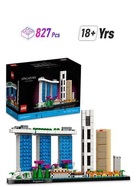 6379806 6379806 Architecture Skyline Collection: Singapore 21057 Building Kit; Collectible Build-And-Display Model For Adults; Gift Idea For Lovers Of Travel, History, Architecture And Craft Hobbies (827 Pieces) 827 18+ years