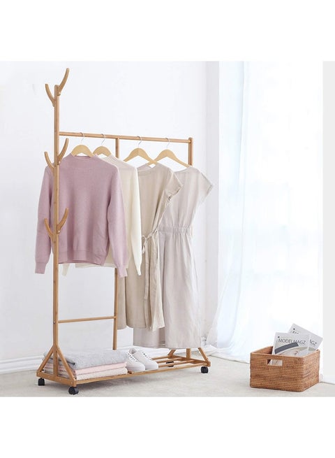 Solid Wood Coat Hangers Non-Slip Cloth Hangers With Notches And 360 Swivel Hook 16 Pack Natural Wood 44.5cm