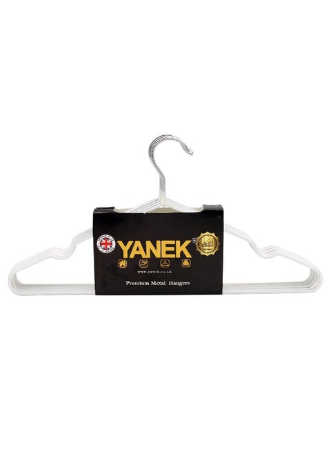Metal Hangers For Shirt, Coat, Trousers Strong, Anti Slip & Space Saving Rubber Coated, 40 Cm (White, 100) Black 40cm Black 40cm