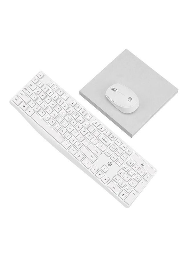 HP CS10 White Wireless Keyboard and Mouse Combo, 2.4 GHz Wireless Connection, Professional Optical Sensor, Optimized Keys White - Image 3