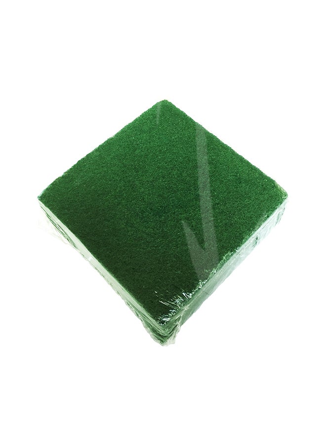 APEX - Maxi Abrasive Fibre Sponges - High Quality, Durable, Heavy-duty Scrub, Efficient and Easy to Use 8 Pcs Green 15x5x0.75cm - Image 1