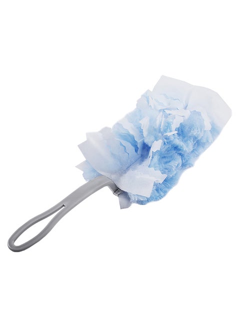 Fluffy Duster With Handle + 5 Cloths Blue 35x6x12cm