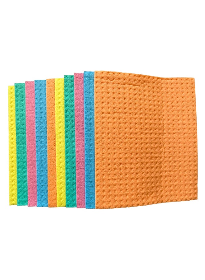 APEX Cellulose Sponge Cloths Super Absorbent Streak Free And Durable 10 Piece Muticolour  - Image 2