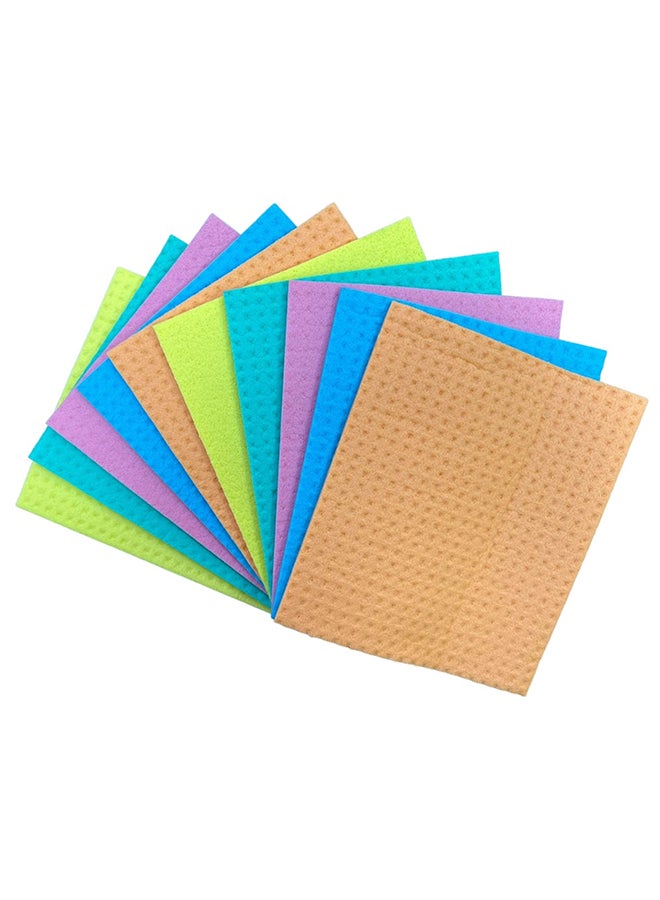 APEX Cellulose Sponge Cloths Super Absorbent Streak Free And Durable 10 Piece Muticolour  - Image 1