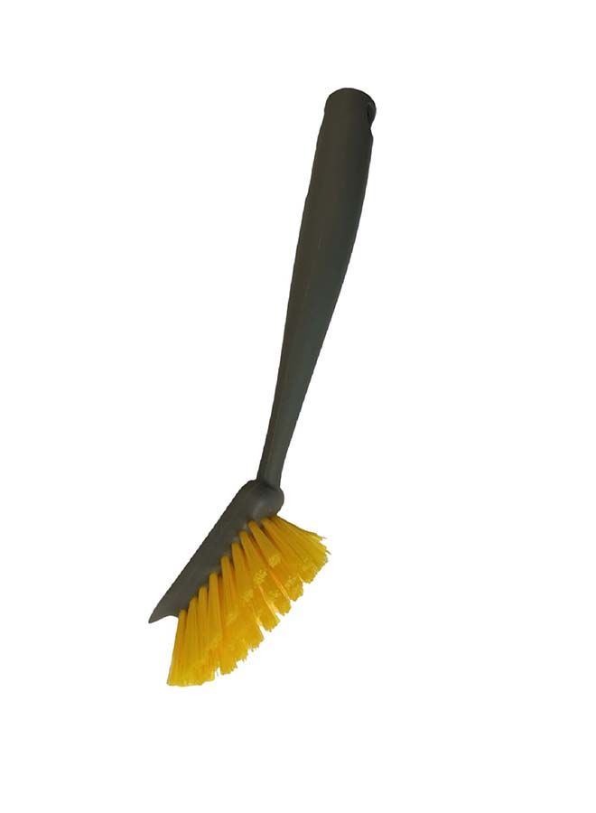 APEX - Dish Brush - High Quality Non-scratch bristles, Durable, Comfortable Grip, Self Standing Handle and Easy to Use Yellow/Grey 27x6.5x6.5cm - Image 1