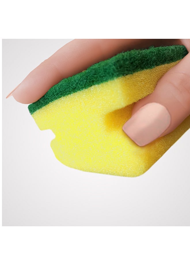 APEX Finger-Safe Sponges - Super Absorbent, Heavy Duty, High Quality, Comfortable Grip and Durable 3 Pcs Multicolour 9x7x4cm  - Image 3