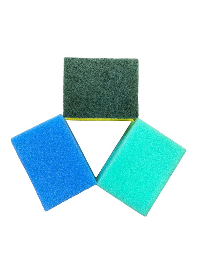 APEX Finger-Safe Sponges - Super Absorbent, Heavy Duty, High Quality, Comfortable Grip and Durable 3 Pcs Multicolour 9x7x4cm  - Image 4