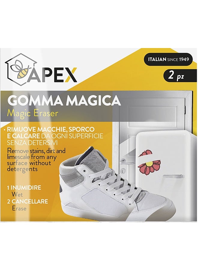 APEX 2-Piece Magic Eraser Sponges White 5x11x3cm  - Image 4
