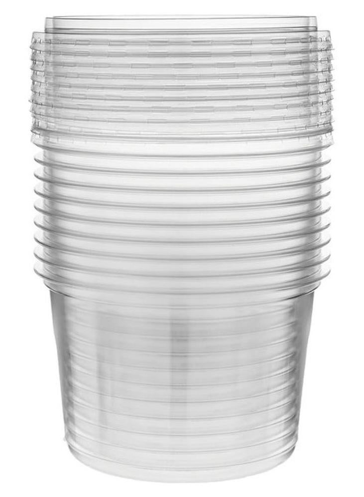 Hotpack Disposable PET, Clear, Food Storage, Deli Container Round with Lid 16 ounce, 10 Pieces Clear - Image 1