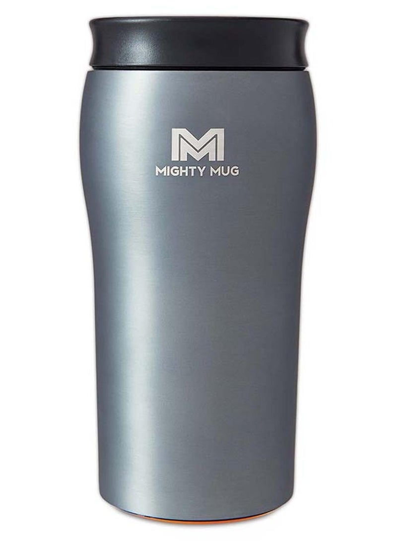 Mighty Mug | The Untippable Mug | Grips When Hit, Lifts for Sips | Insulated Stainless Steel Tumbler | Cupholder Friendly | Gifts for Women Men All | Leakproof | 4 Hours Hot / 24 Cold | 12oz | Charcoal Matte | 1959D Charcoal Matte 9x9x22.5cm - Image 1