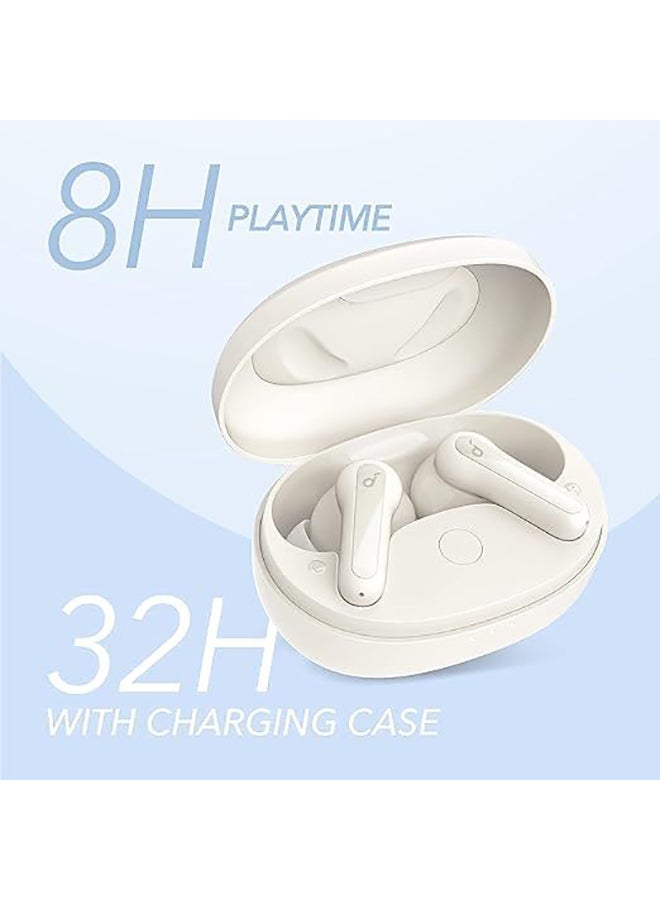 Soundcore - Life P2 Mini Bluetooth Wireless Earbuds, 10mm Drivers with Big Bass, Custom EQ, Bluetooth 5.2, 32H Playtime, USB-C for Fast Charging White - Image 1