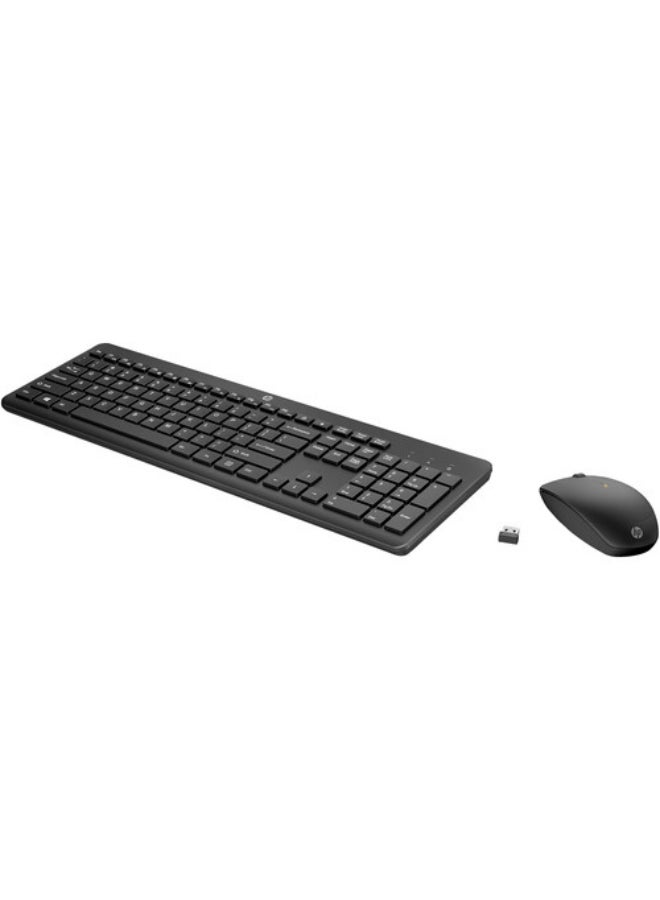 HP - 230 Wireless Keyboard and Mouse Combo Set, 1600 Dpi, English, 18H24AA#ABV Black - Image 1