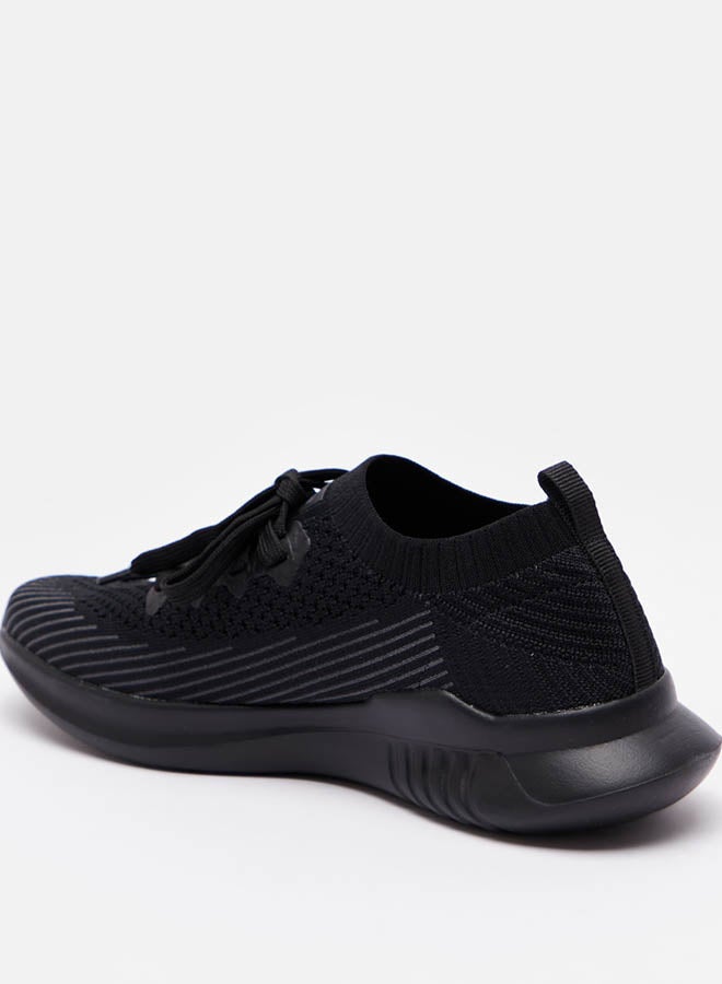 Kappa Women's Lace-Up Walking Shoes Black - Image 3
