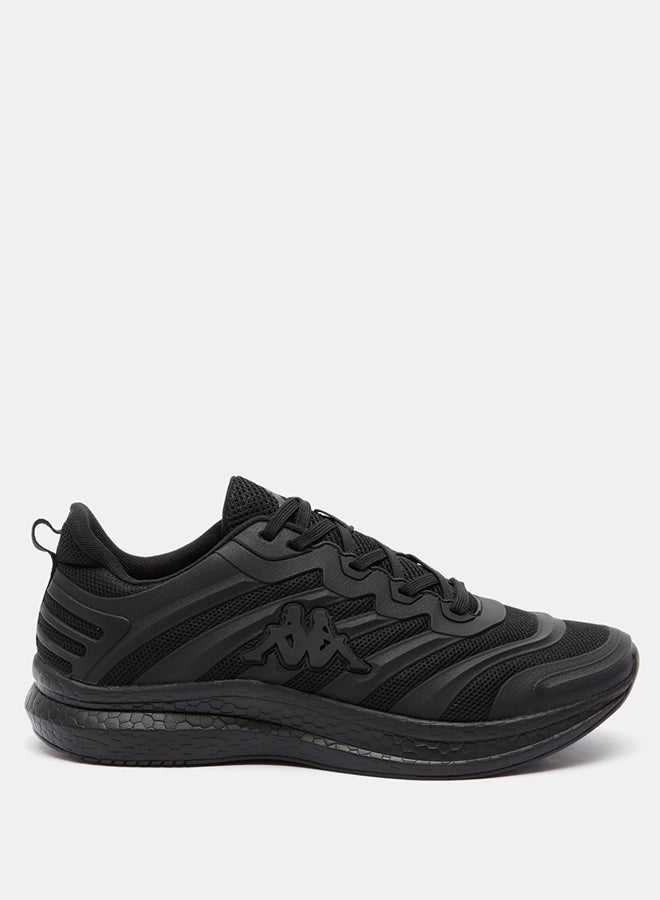 Kappa Men's Textured Sneakers with Lace-Up Closure Black - Image 1