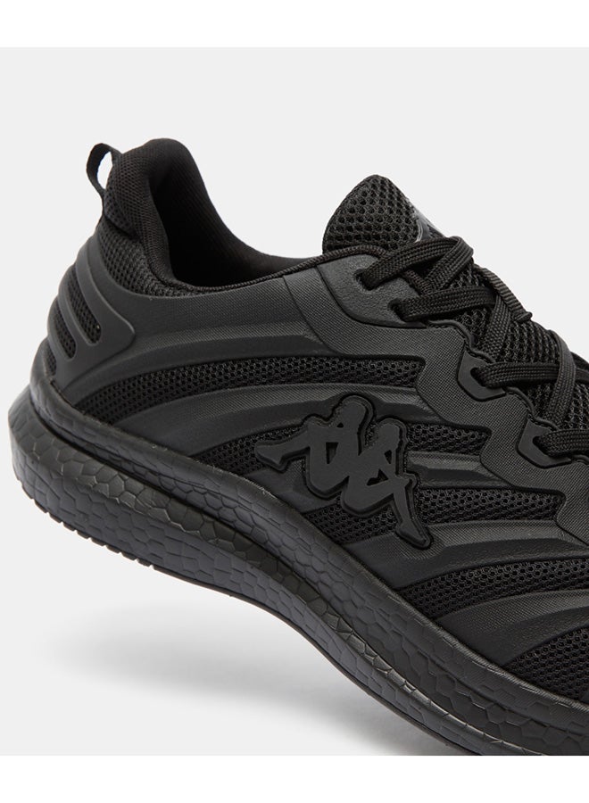 Kappa Men's Textured Sneakers with Lace-Up Closure Black - Image 3