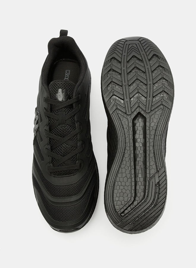 Kappa Men's Textured Sneakers with Lace-Up Closure Black - Image 5