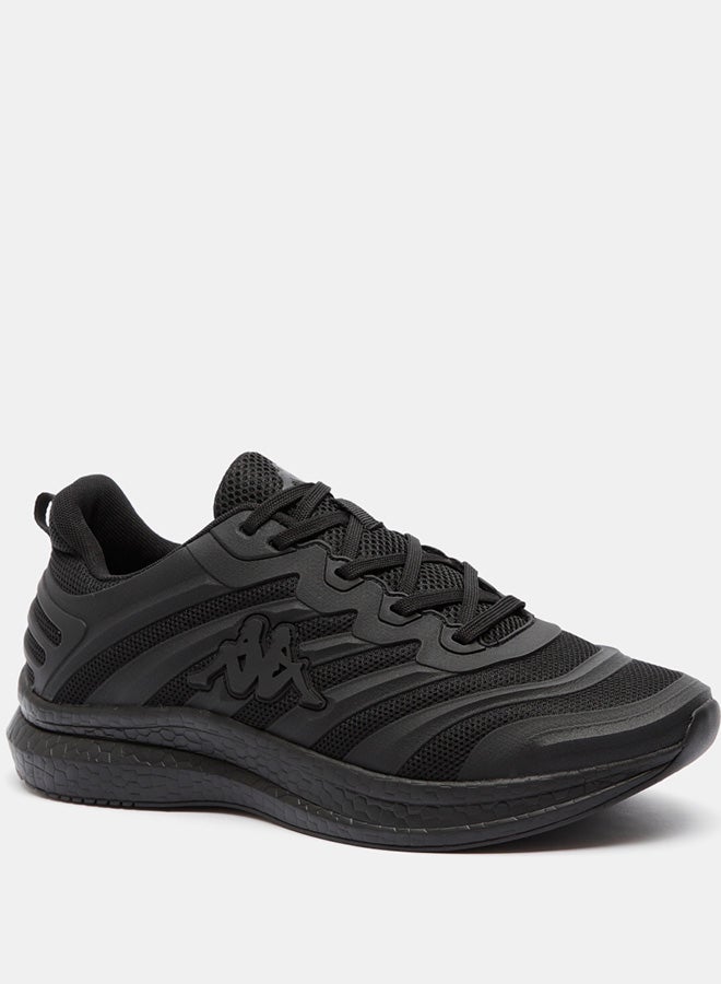 Kappa Men's Textured Sneakers with Lace-Up Closure Black - Image 2