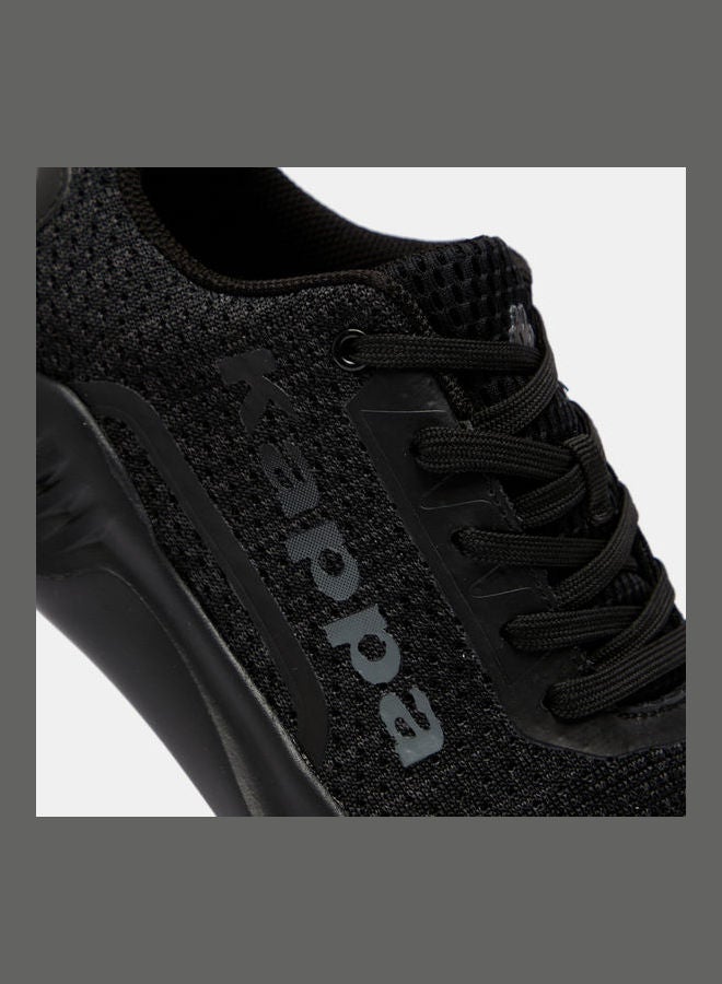 Kappa Men's Textured Lace-Up Walking Shoes Black - Image 5
