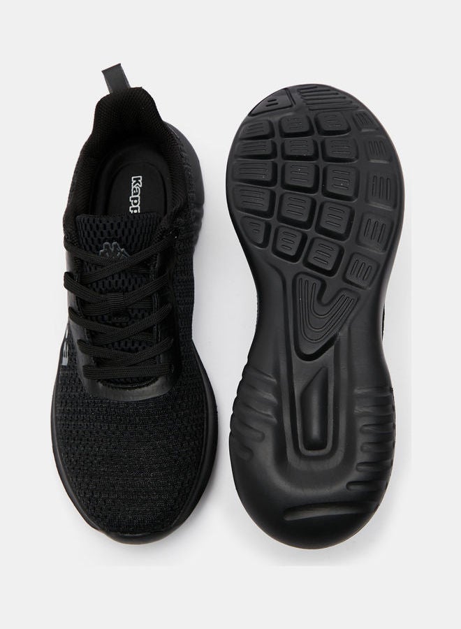 Kappa Men's Textured Lace-Up Walking Shoes Black - Image 4