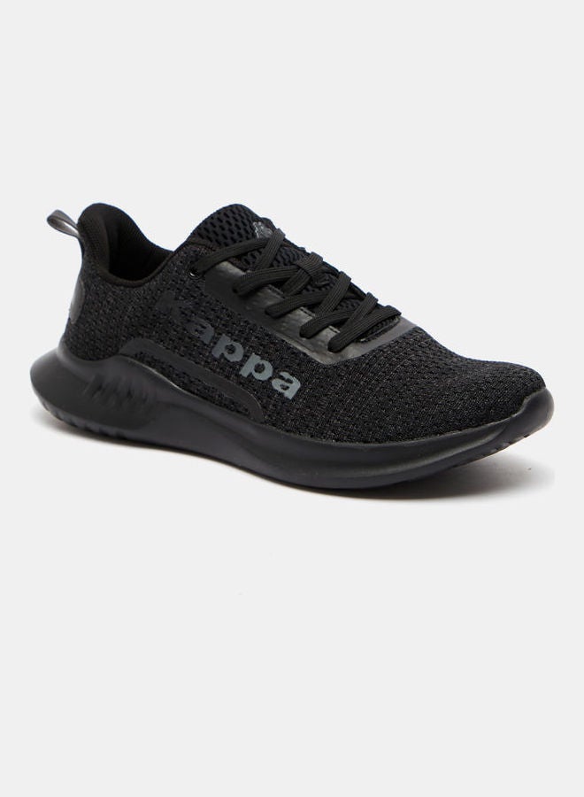 Kappa Men's Textured Lace-Up Walking Shoes Black - Image 3
