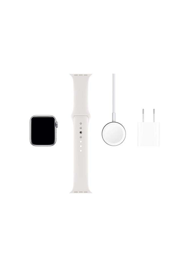 Apple Renewed - Watch Series 5-40mm GPS + Cellular Silver Aluminium Case With White Sport Band  - Image 3